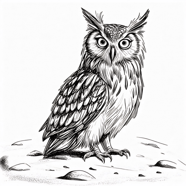 Búho Real Colorear