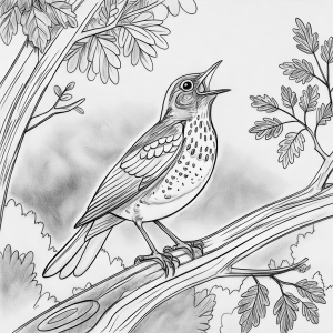 Zorzal Común Colorear