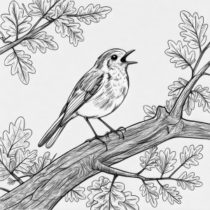 Petirrojo Europeo Colorear