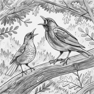 Mirlo Común Colorear