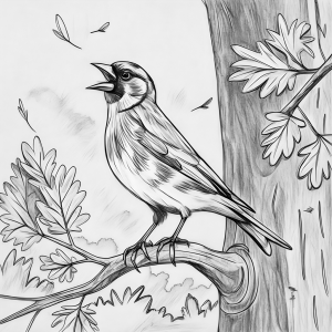 Jilguero Europeo Colorear