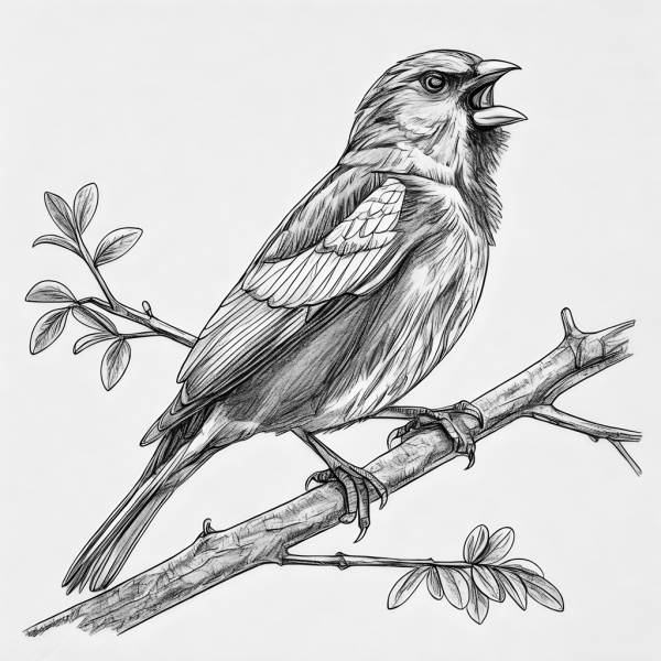 Gorrión Doméstico Colorear