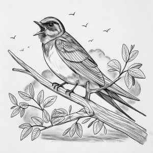 Golondrina Común Colorear