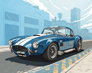 18166 Shelby, Cobra 427, 1965, Azul con franjas blancas.-min Shelby, Cobra 427, 1965, Azul Con Franjas Blancas