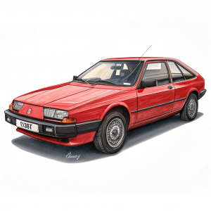 Renault, Fuego, 1980, Rojo