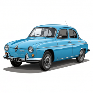 Renault, Dauphine, 1956, Azul