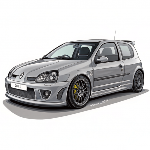 Renault, Clio V6, 2001, Gris Titanio