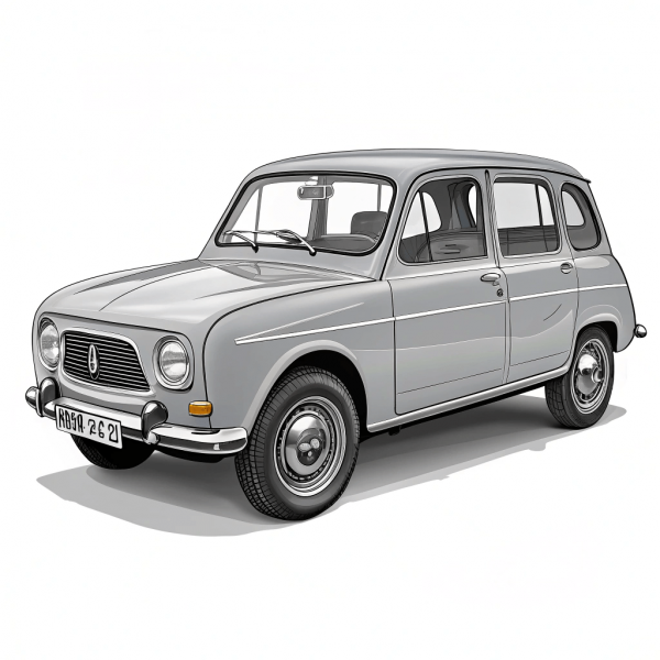 18184 Renault, 4 (R4), 1961, Gris-min Renault, 4 (R4), 1961, Gris