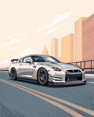 Nissan, Gt-R (R35), 2007, Plata