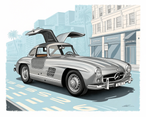 Mercedes-Benz, 300 Sl Gullwing, 1954, Plata