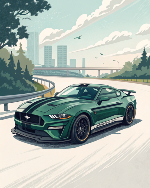 Ford, Mustang Gtd, 2025, Verde Dark Matter