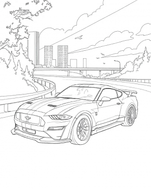 Ford, Mustang Gtd, 2025, Verde Dark Matter. Colorear