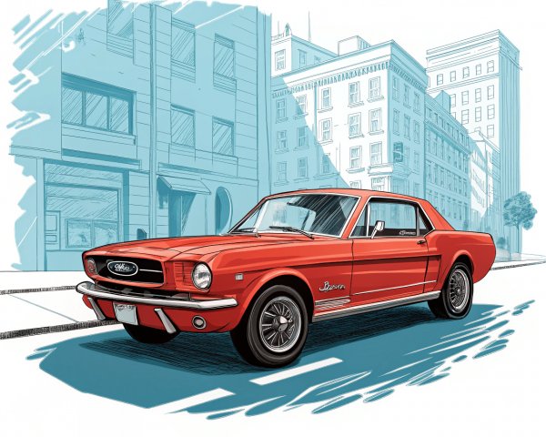 Ford, Mustang (Primera Generación), 1964, Rojo