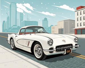 Chevrolet, Corvette C1, 1953, Blanco