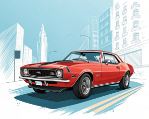 Chevrolet, Camaro (Primera Generación), 1967, Rojo