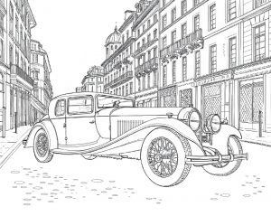 Bugatti, Type 41 Royale, 1930, Azul  Colorear