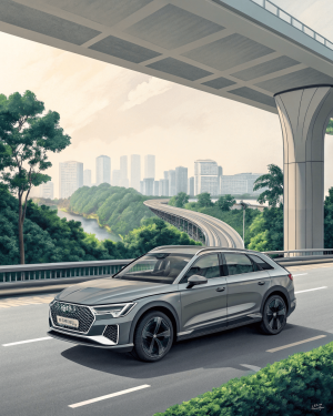 Audi, Q6 E-Tron, 2025, Gris Nardo