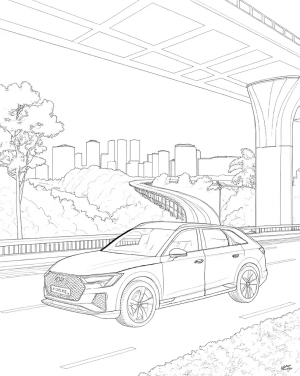 Audi, Q6 E-Tron, 2025, Gris Nardo Colorear