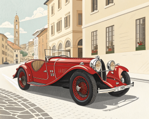 18293 Alfa Romeo, 6C 1750 Gran Sport, 1930, Rojo.-min Alfa Romeo, 6C 1750 Gran Sport, 1930, Rojo