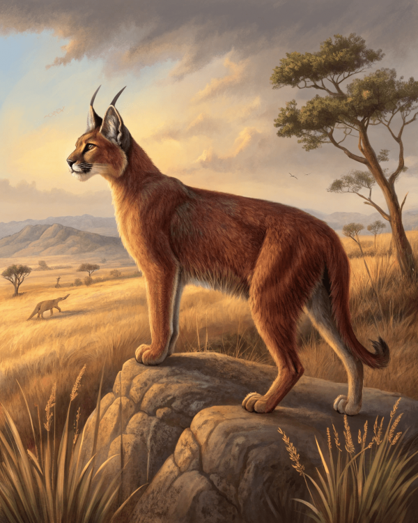 18321 Gato dorado africano, Caracal aurata-min Gato Dorado Africano, Caracal Aurata