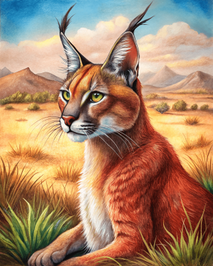 Gato Dorado Africano, Caracal Aurata