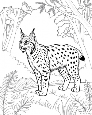 Lince, Lynx Lynx Colorear