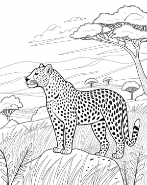 Leopardo, Panthera Pardus Colorear