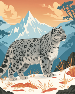 Leopardo De Las Nieves, Panthera Uncia