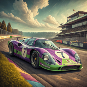 Porsche 917Lh - 1970 - Púrpura Y Verde